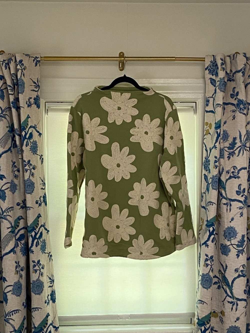 Ulla Popken Cotton Embroidered Sweatshirt, Size 16/18